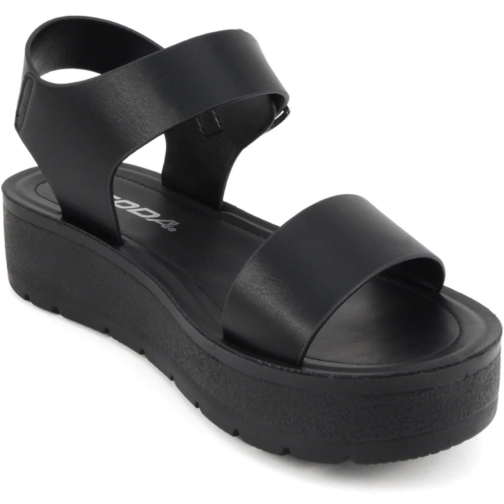Soda Black Platform Sandals - BNIB - Size 7